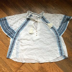 NWOT veronica beard ganna embroidered blouse